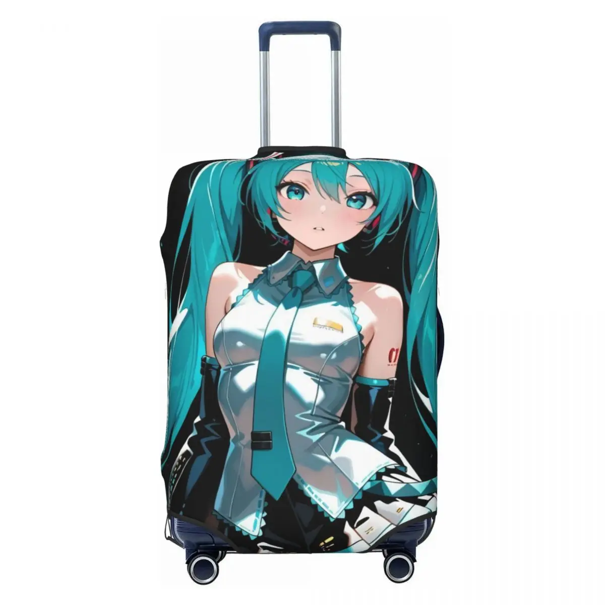 カスタム初音ミク-vocaloid-ロックアニメ旅行荷物カバー洗えるスーツケースカバープロテクターフィット-18-32-インチ