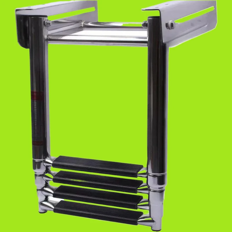

Marine stainless steel 4-step folding flexible ladder water ladder mirror polishing marine hardware boat accessories