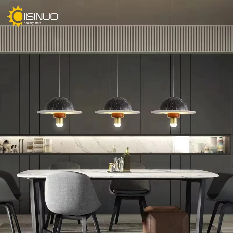 

Post-modern cosmic UFO pendant lights imitation marble Creative Hanging restaurant Lamp for clothing store Dinning Room Fixtures