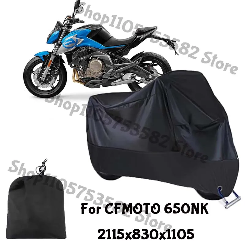Motorcycle Full Covers For CFMOTO 650NK Car Outdoors Sun Protection Dust No Ear Thickened Oxford Clothcover Accessories