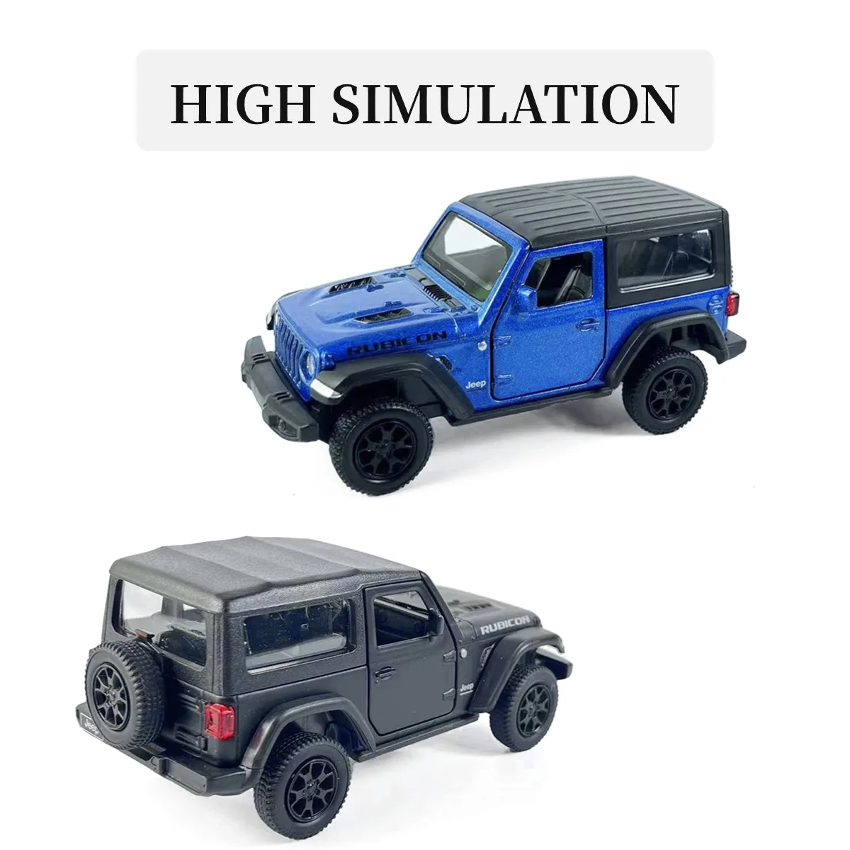 1:36 Pullback Car Model Replica Jeep Wrangler Rubicon Scale Metal Diecast Miniature Art Vehicle Collection regalo di natale Boy Toy