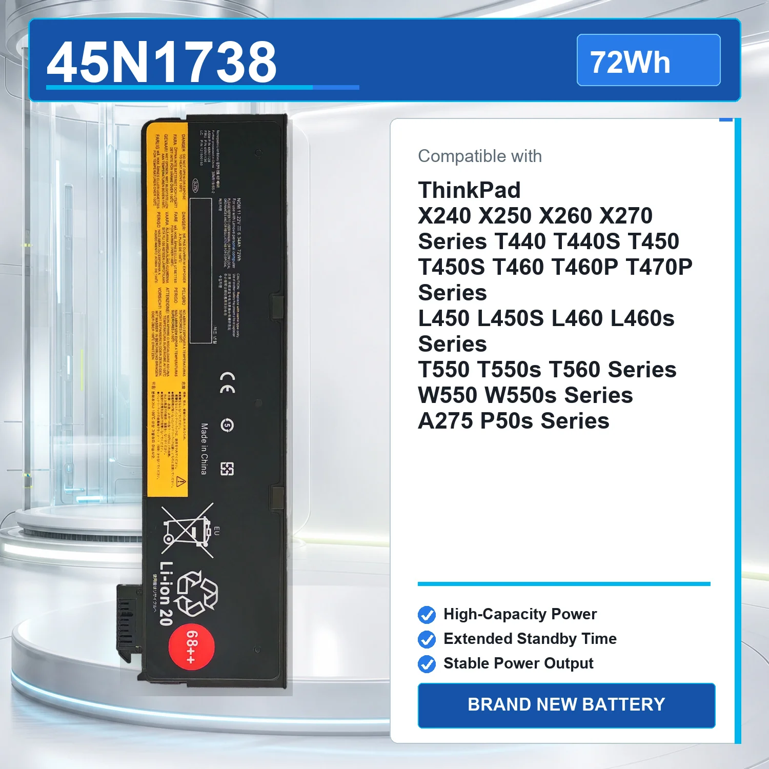 45N1738 45N1128 45N1126 Battery For ThinkPad T440 T450 T460P T470P T550 T560 X240 X250 X260 X270 L450 45N1127 45N1129
