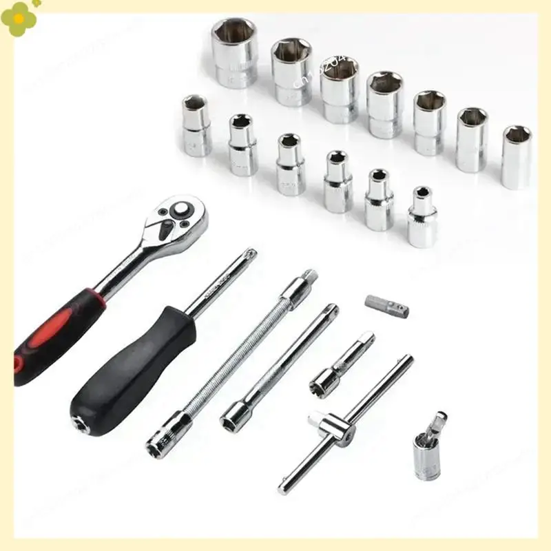 

LDHL 46 Piece/Set Of Car Repair Tool Kit Socket Set Car Repair Tool Ratchet Torque Wrench Combo Auto Repairing Tool Set
