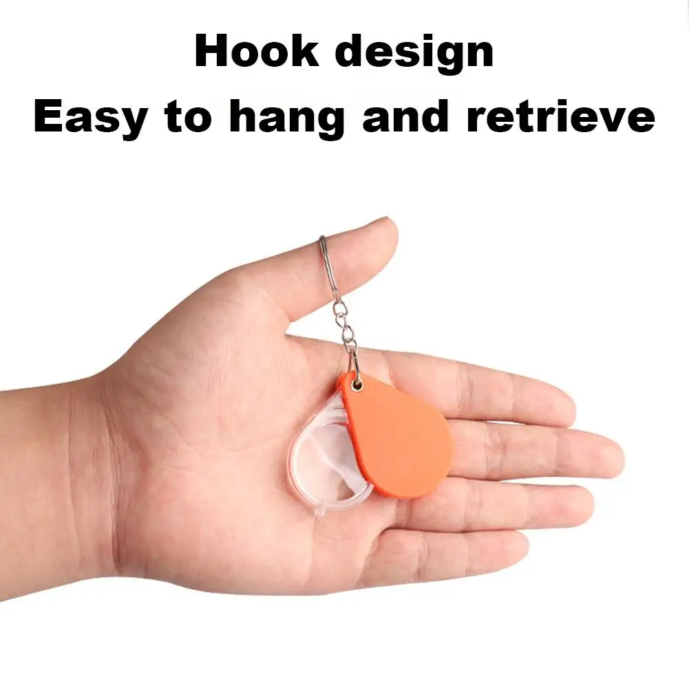Keychain Magnifying Glass Foldable Portable Handheld Magnifier High Definition Reading Lens Mini Pocket Magnifying Tool For Old