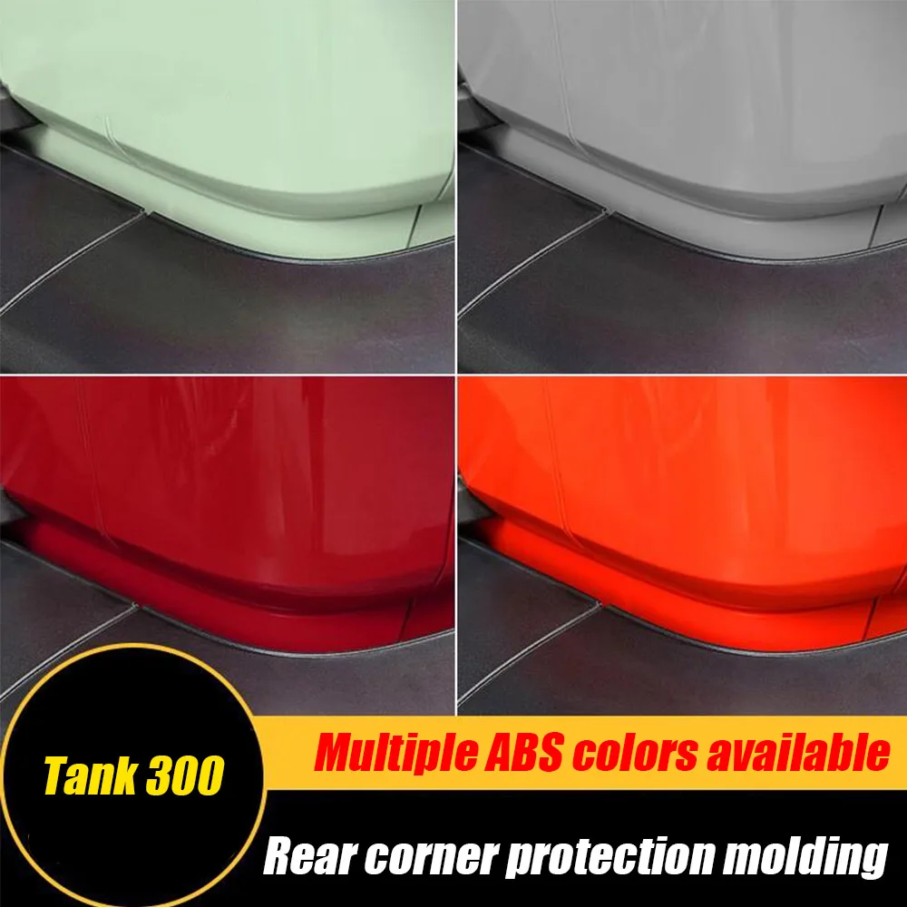 

ABS Plastic For GWM Great Wall Tank 300 2022 2023 Car Tailgate Left And Right Rear Corner guard Trim Strip Exterior Accessories