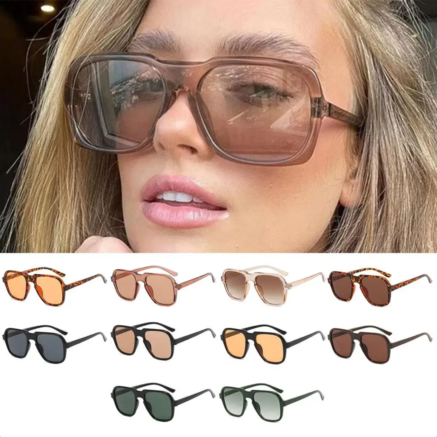 

2023 Fashion Summer Clear Ocean Women and Men Eyewear Sun Glasses Vintage Sunglasses Retro Shades Beach Sunnies