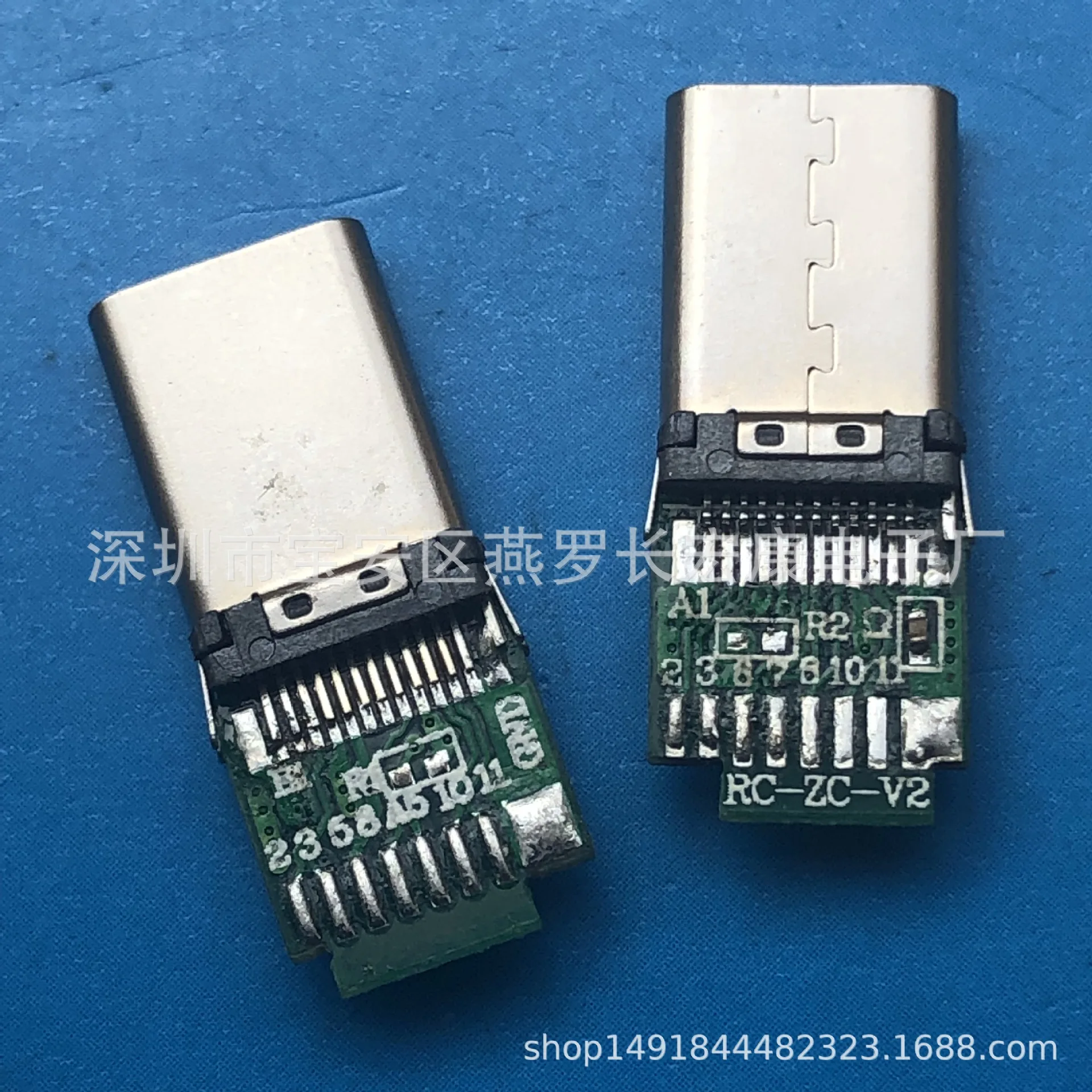 For USB TYPE-C 24Pin male, riveted/riveted, with C/3.1 plate