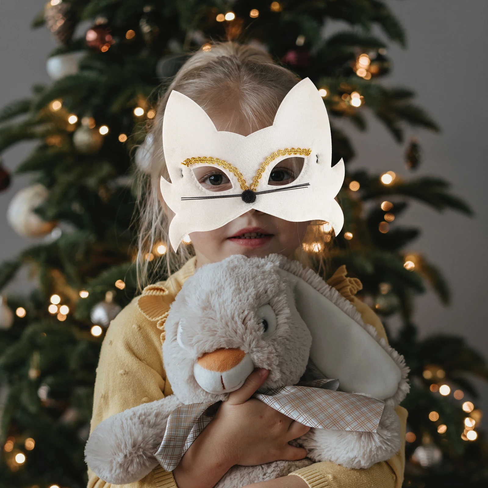 

4 Pcs Animal Cat Mask Masquerade Costume Toy Prom Cloth Kids Adults Cosplay Party Halloween Stylish Safe Skin Friendly