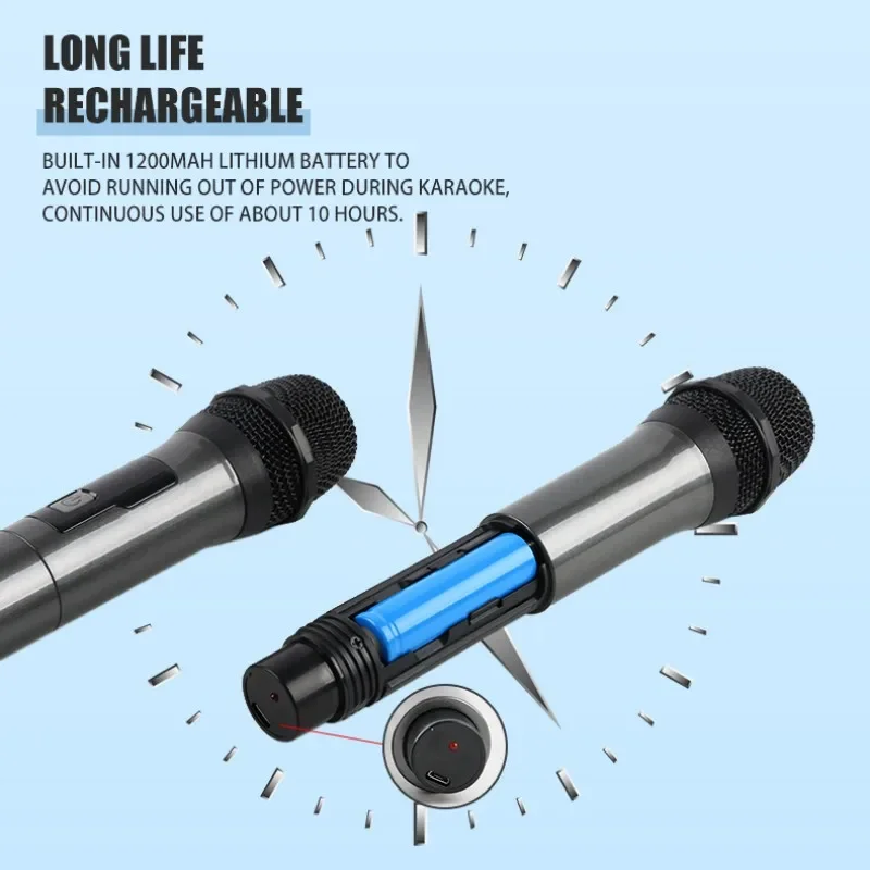 RAYHAYES 4pcs PG-B89 UHF Wireless Microphone Professional Cardioid Dynamic Handheld Mic Micphone For Party Karaoke Church Show