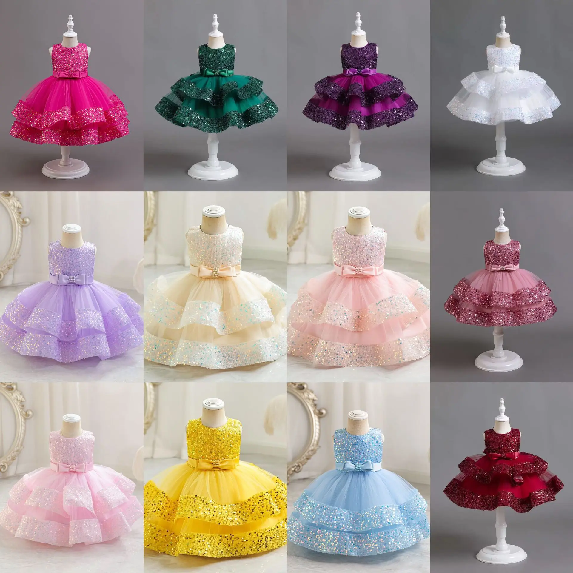 

2025 New Cute Dress Girls Cosplay Princess Dress Elegant Sequin Party Toddler Princess Dress for Girl Halloween Christmas Dress