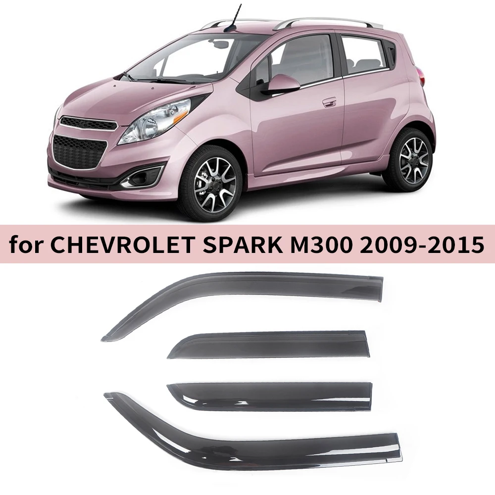 

Window Visor for Chevrolet Spark M300 2009 2010 2011 2012 2013 2014 2015 Wind Deflectors Rain Guards Door Visor Vent Shades