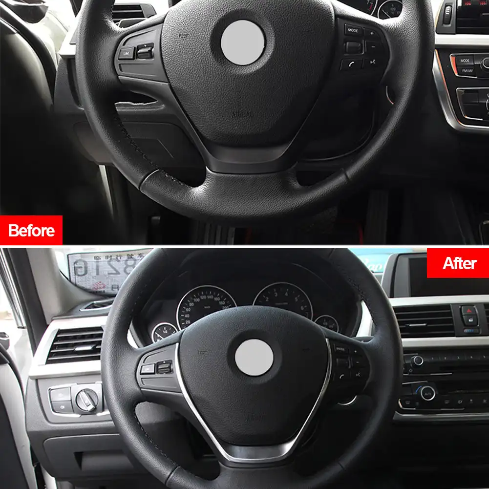 Car Steering Wheel Decorative Frame Panel Cover Trim For BMW 3 Series F30 F32 F34 2013-2019 Interior Accessories