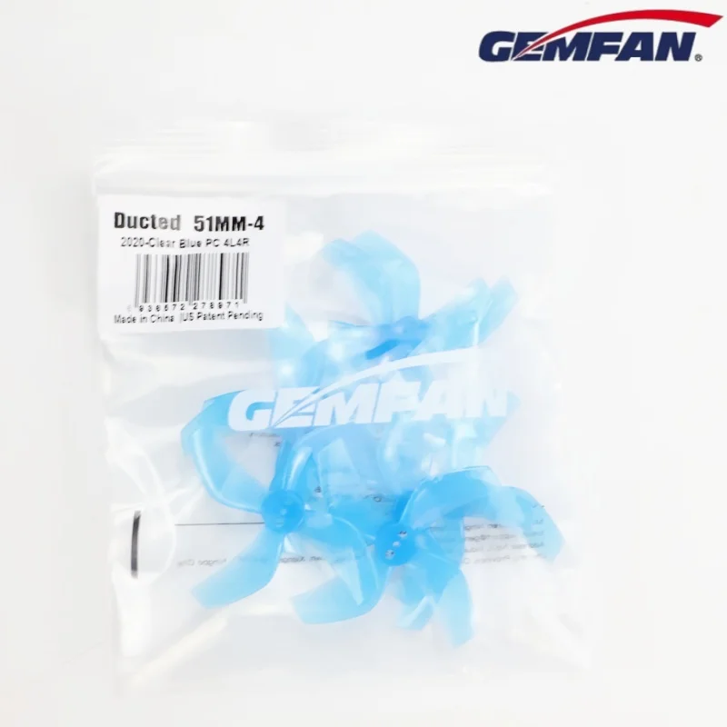 8Pairs 16PCS Gemfan D51 51mm 2020 2X2X4 4-Blade PC Propeller 1.5mm for RC FPV Freestyle 2inch Cinewhoop Ducted Drones DIY Parts