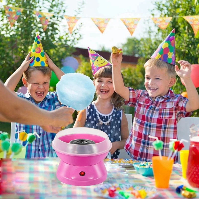 Cotton Candy Machine For Kids,Mini Electric Cotton Candy Maker With Splash-Proof Plate For Home Kids Party