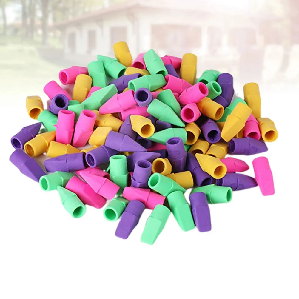 

100Pcs Tpr Erasers Colorful Safe for Students Artists Office Use Good Mood Random Colors Colorful Eraser
