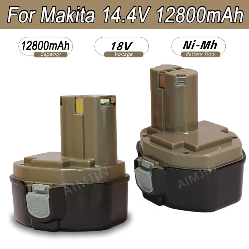 Batería de repuesto para Makita 14.4 V NI-MH 12800mAh 14.4 V PA14 1420、 1422、 1433、1434、1435、1435F、192699-A