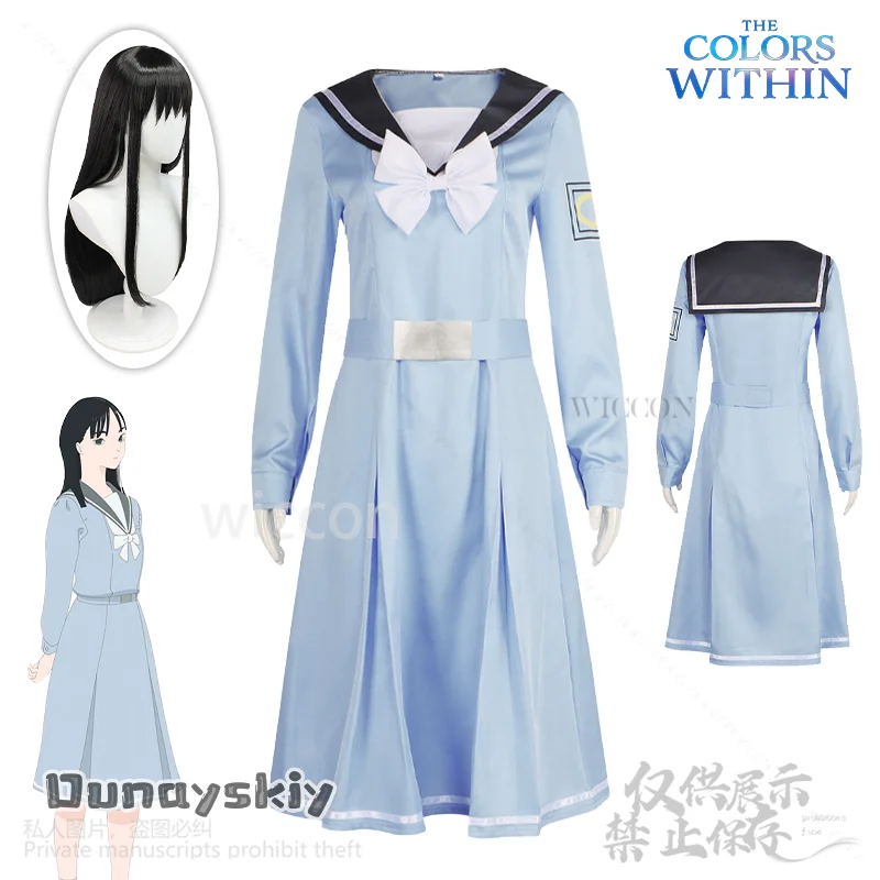 Anime Kimi No Iro Your Color Hikari Cosplay Costume Blue Dress JK Sailor School Uniform The Colors Within Role-play Customized