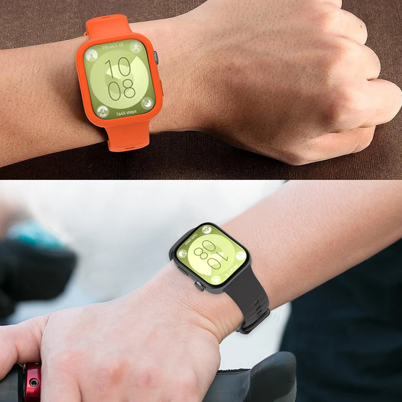Capa protetora completa para Huawei Watch, Smartwatch, Soft Silicone Screen Protective Shell, Fit3, Colorfu