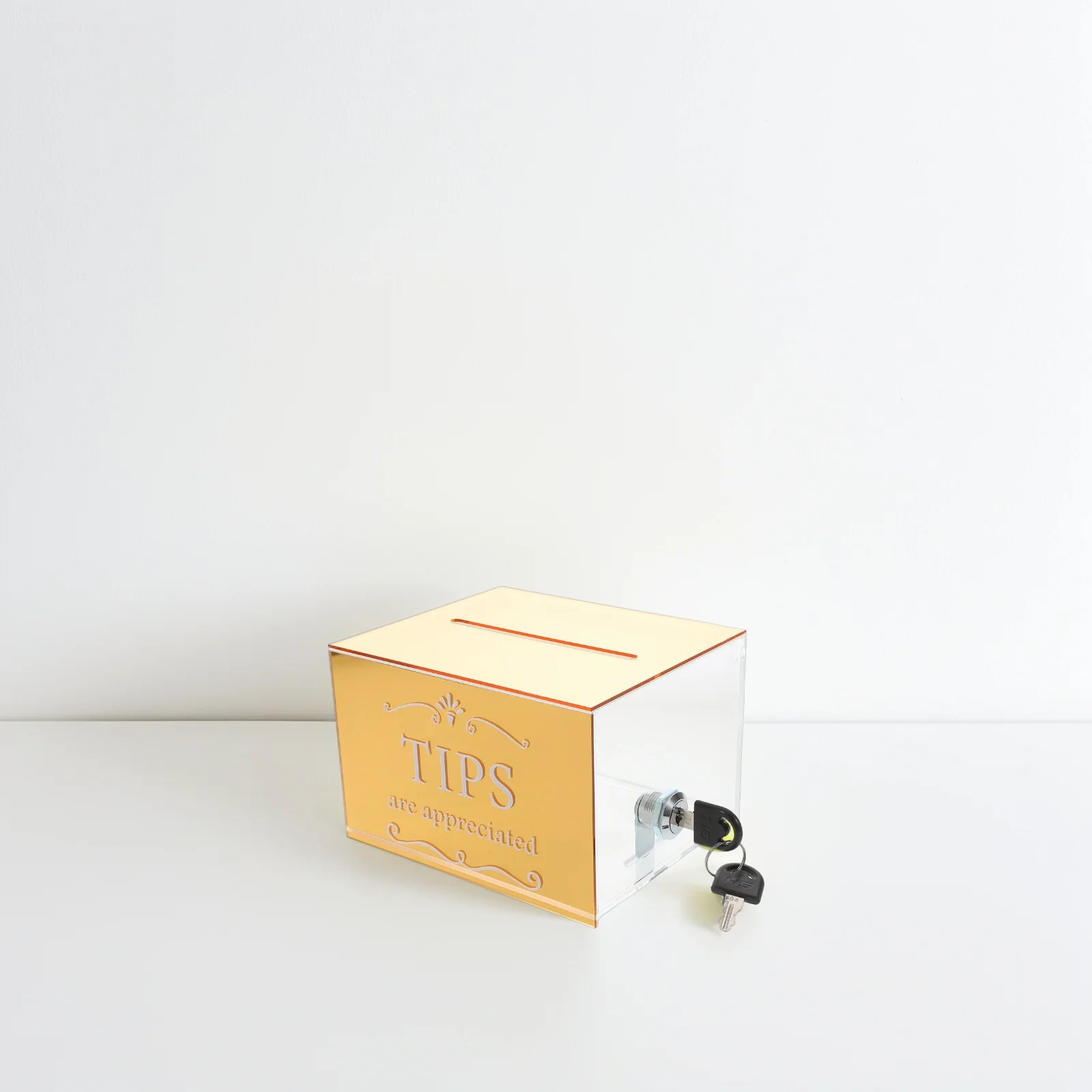 Sammelbox mit Acrylspitze, transparent, sicher, großes Fassungsvermögen, Vorschlagsspende, Verlosungsbox, Gelddose zum Sparen von Bargeld