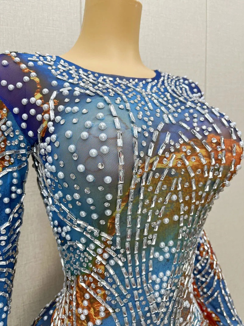 فستان عيد ميلاد كامل الماس بقصة ضيقة أداء المغني والرقص والولائم والحفلات رداء Soirée فام Mariage Vestidos De Ocasião رسمي