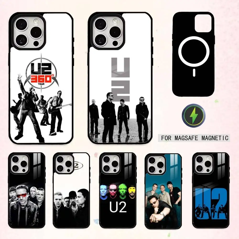

BAND U-U2 Phone Case For iPhone17,16,15,14,13,12,11 Plus,Pro Max Magnetic For Magsafe Wireless Charging