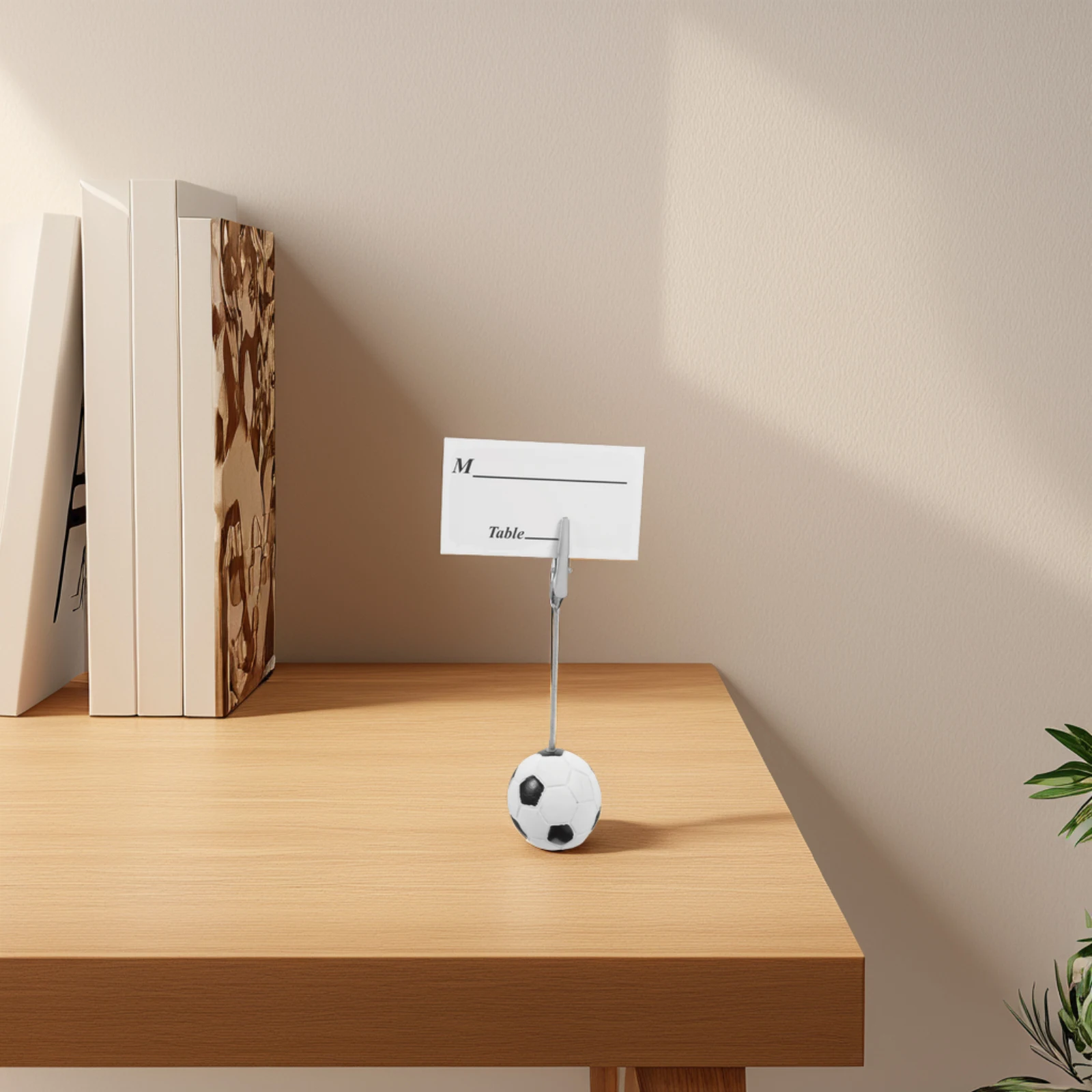 

3Pcs Sports Ball Base Memo Clips Business Card Holder Tennis Photo Clip Stand Desktop Picture Holder Table Number