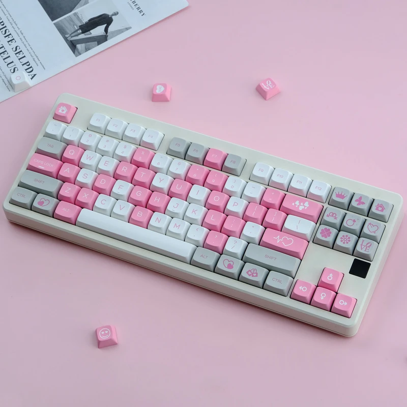 165 Keys/set Valentine's Day Keycaps PBT Dye Sublimation Key Caps XDA Profile Keycap For Keychron Redragon HYPERX RK Cherry