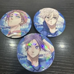 Anime BLUE LOCK Figure Itoshi Sae Rin Itoshi Mikage Reo Cosplay Cute Cartoon Metal Badge Kawaii Bag Pins Fans Xmas Gifts Brooch