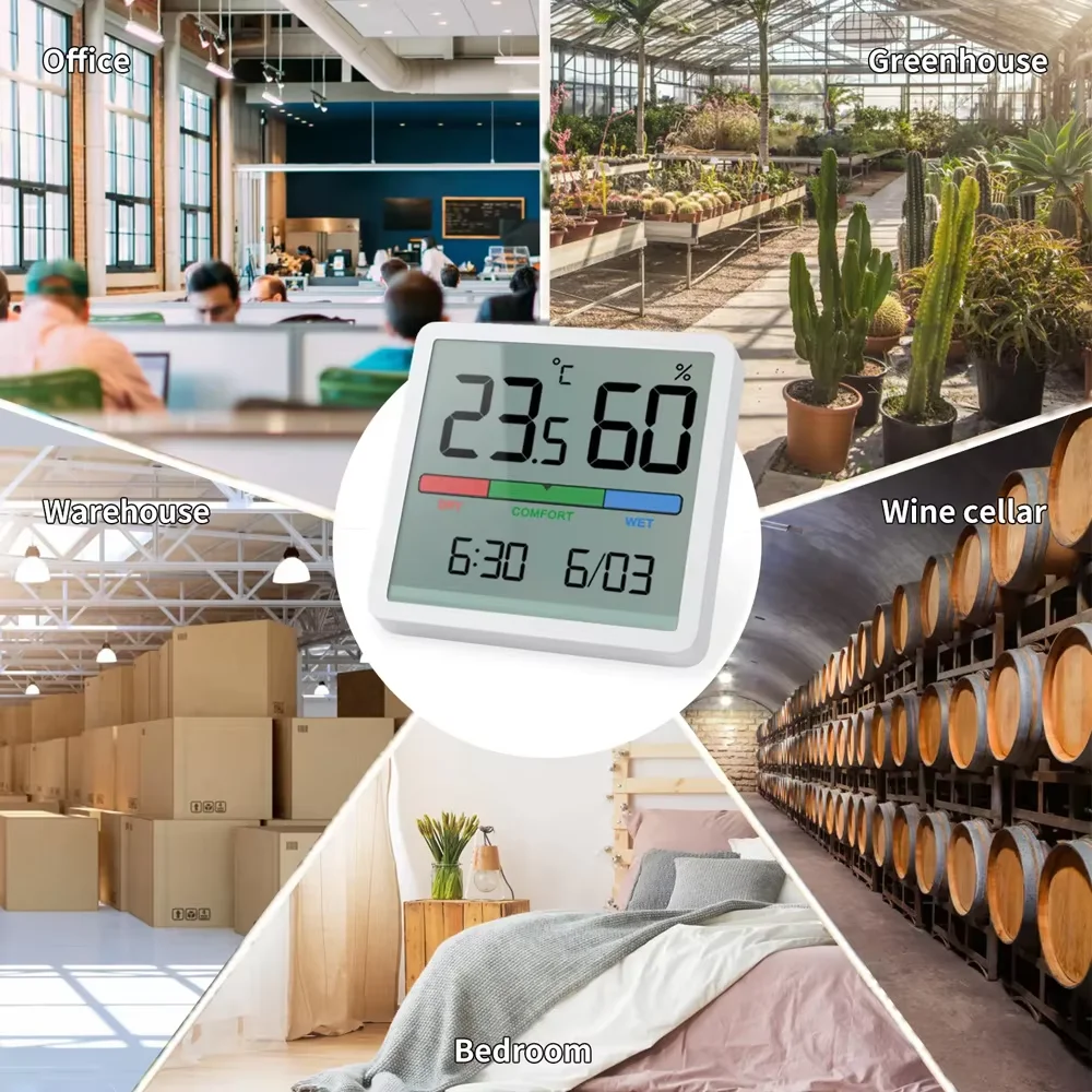 Electric Hygrometer Indoor Room Tempera Foldable Cooking Kitchen Digital Thermometer