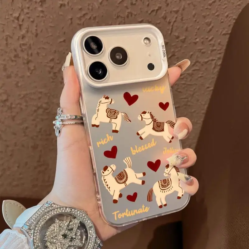 

Luxury Case for Samsung Galaxy S25 S24 S23 S22 S21 Ultra FE Plus A55 A35 A54 Camera Protection for Male Female Lucky Pony Bumper