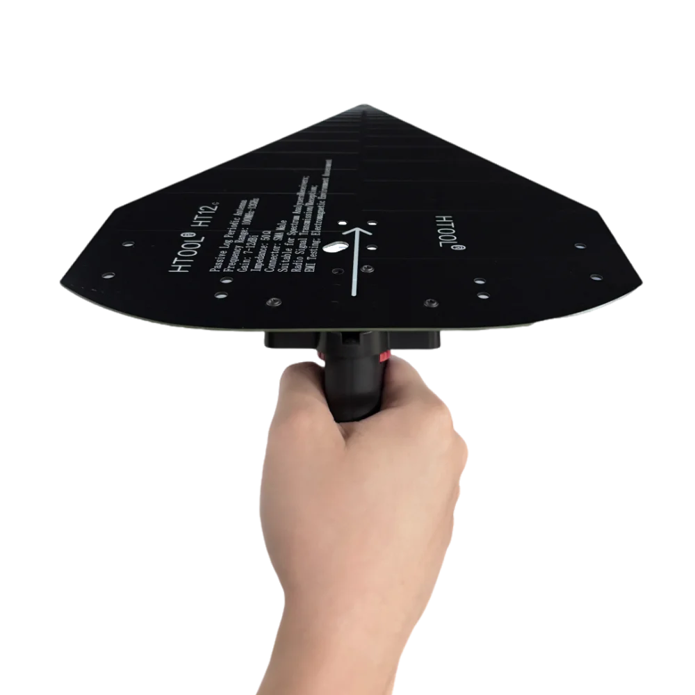 HTOOL 0.1-12GHz Directional Antenna HT12 Log-Periodic Antenna Handheld Passive High Precision Gain 7~12dBi with handle