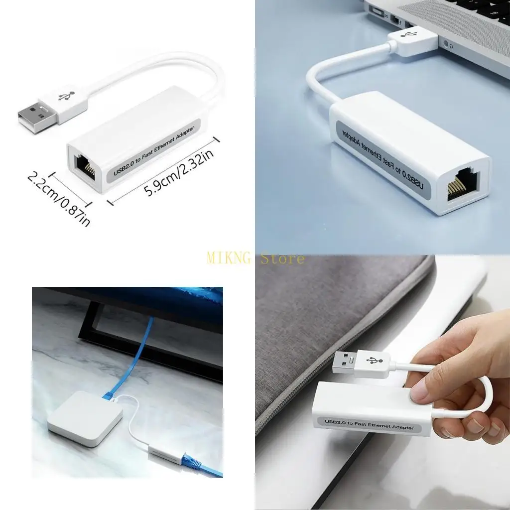 RTL8152B Chip 10/100Mbps USB2.0 to RJ45 Ethernet Adaptors USB Networking Card best sale