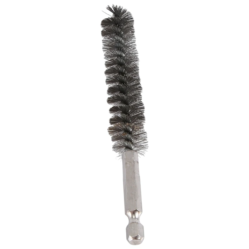 HOT! 6X Stainless Steel Bore Brush Wire Brush For Power Drill Cleaning Wire Brush Stainless Steel Brush With Hex Shank Handle