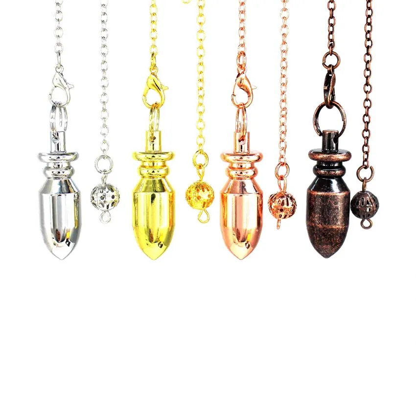 Metal Copper Pendulums Pendant for Dowsing Divination Scrying Meditation Chi Balancing Body Healing Chakra Spiritual Pendulo