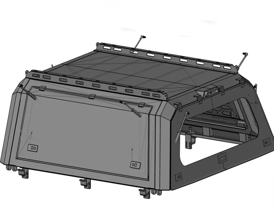 

Для пикапа, жесткий верхний чехол для кровати, алюминиевый навес для кемпера для Ford Ranger T7 T8 2018