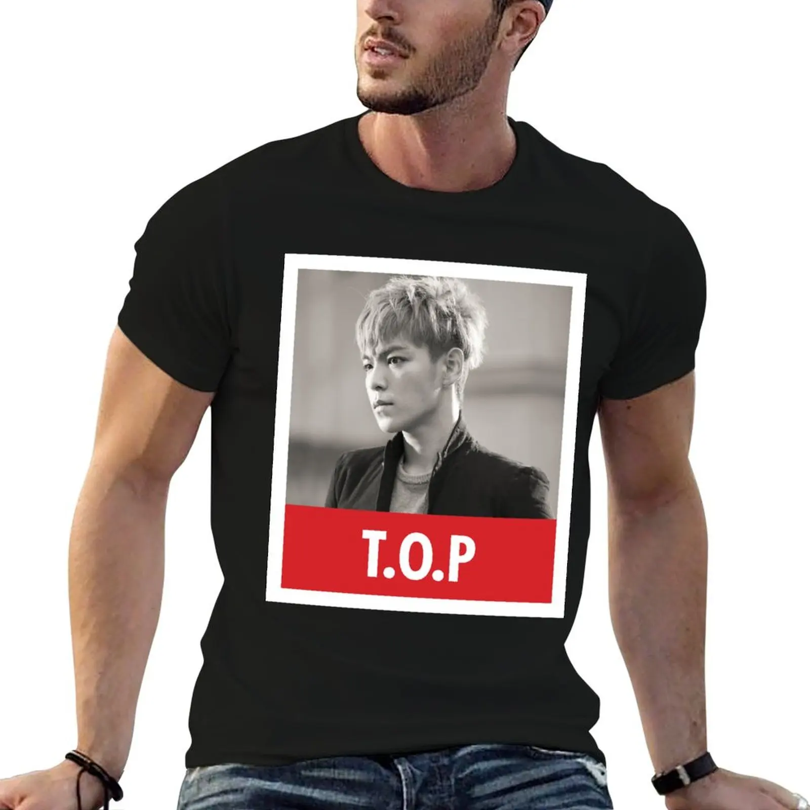 

BIGBANG - T.O.P T-Shirt man t shirt luxury t shirt man plain T-Shirt