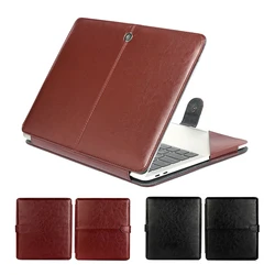 Leather Laptop Case for 2024 Macbook Pro 14 15 16 M2 M3 Air 13.6 15.2 Inch Bag Cover for New Mac A3113 A3114 A2992 A2991 A2681