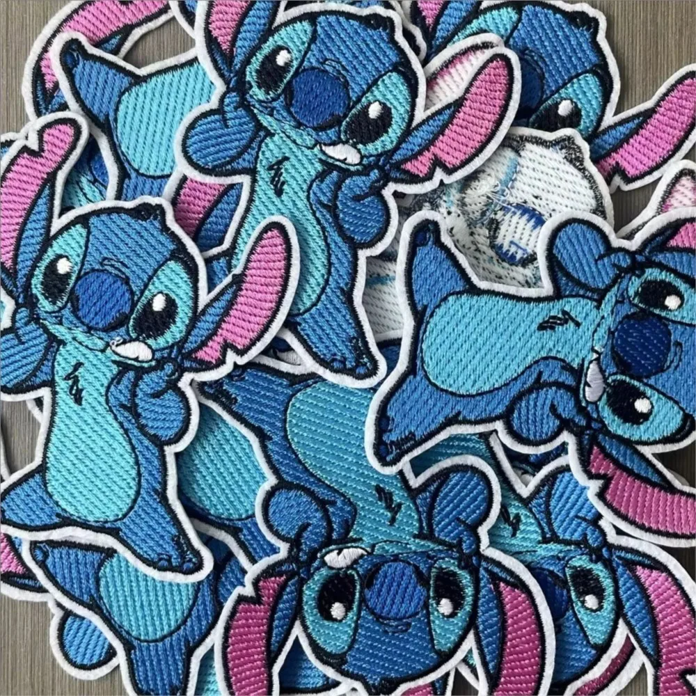 

5/20Pcs Anime Disney Stitch Alien Dog Iron on Adhesive Embroidery Patches for Sew Child Clothes Jeans DIY Coat Hat Applique