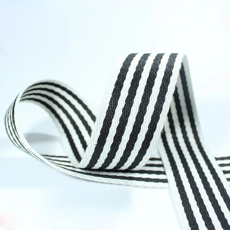 50 Yartds 38mm Polyester Cotton 9 Stripes Webbing 1.4mm Thick Bag Backpack Strap Belt Sewing Accessories 25 Colors