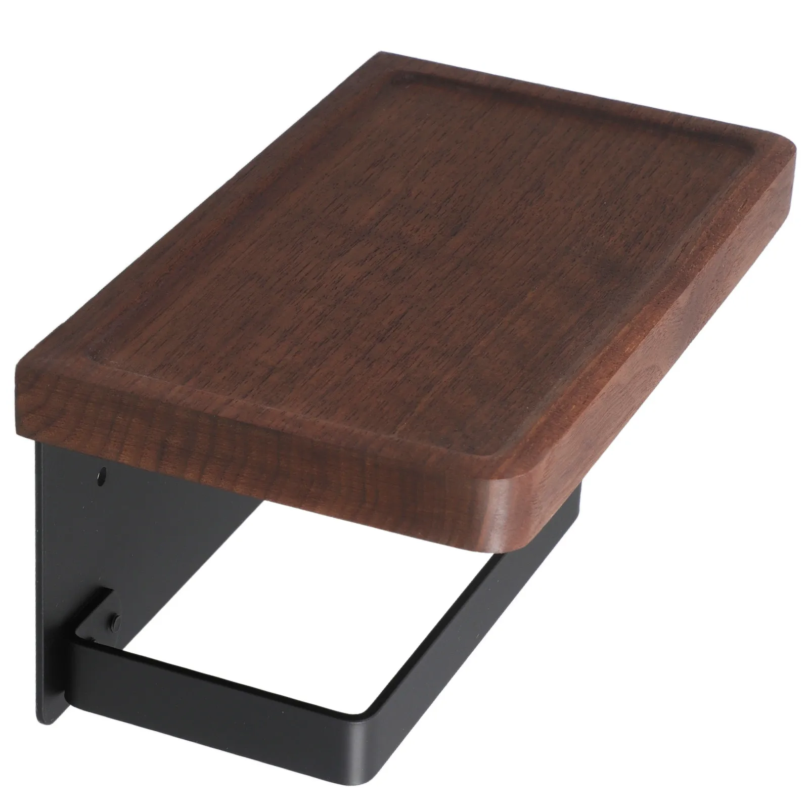 

Настенный деревянный держатель для туалетной бумаги с полкой для хранения рулонов в ванной и на кухне, из прочной нержавеющей стали и массивного дерева.