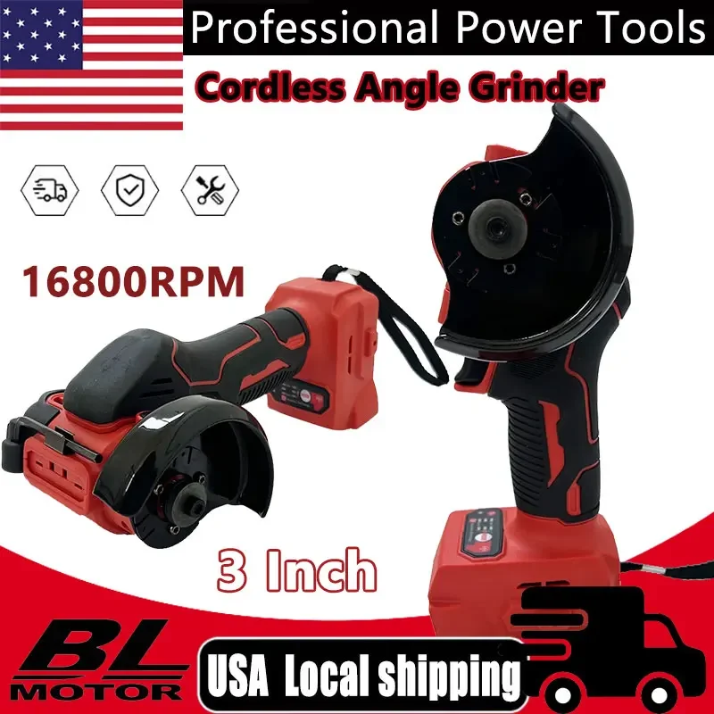

2025 New 3 Inch Cordless Angle Grinder Polishing Machine Mini Diamond Cutting Grinding Cut OFF Tools Fit Milwaukee 18V Battery