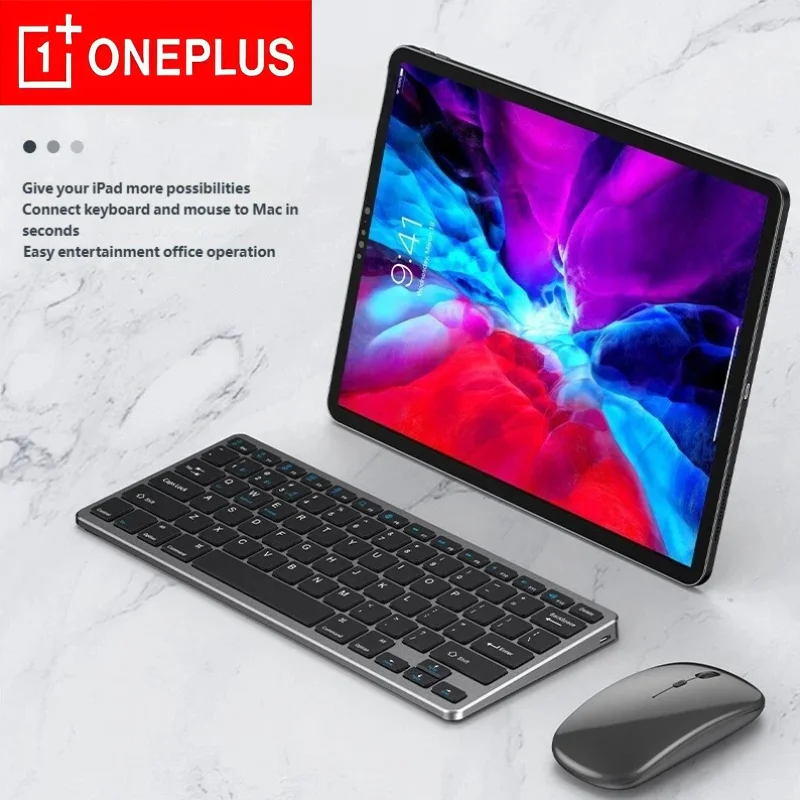

OnePlus Ultra-Thin Wired Keyboard USB Mini Multimedia 104 Keys Laptop Gaming Keyboard with Spanish Arabic Russian Hebrew Sticker