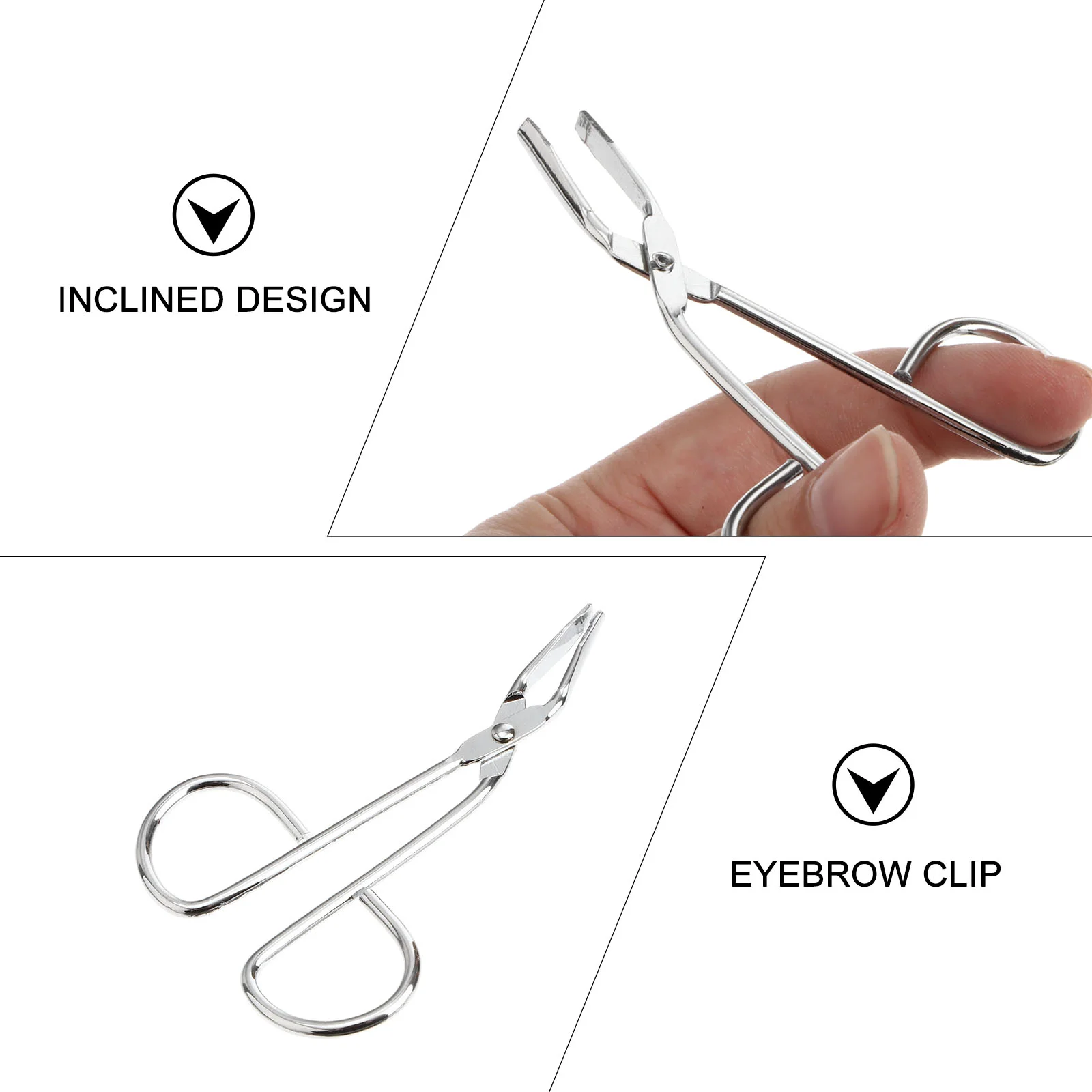 Extractor de pelo para mujer, removedor de Gel, pinzas para pestañas para extensiones, cejas de acero inoxidable