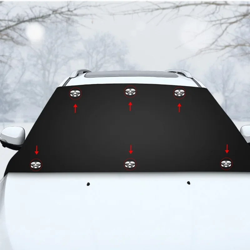 Magnetic car snow shield Car sun shield Thickened frost protection and sun protection car cover