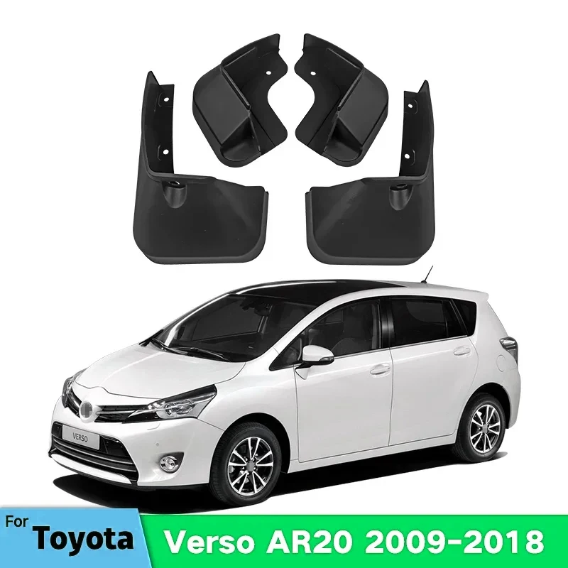 Mud Flaps For Toyota Verso AR20 2009-2018 Splash Guards MudFlaps Front Rear Mudguards Fender Car Exterior Accessories 2010 2011