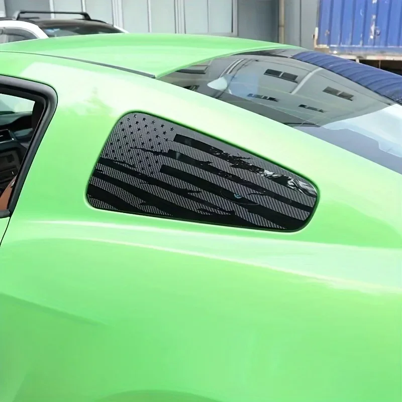Decalque da janela do carro janela traseira bandeira americana design adesivo auto-adesivo para ford mustang 2008 2009 2010 2011 2012 2013 2014
