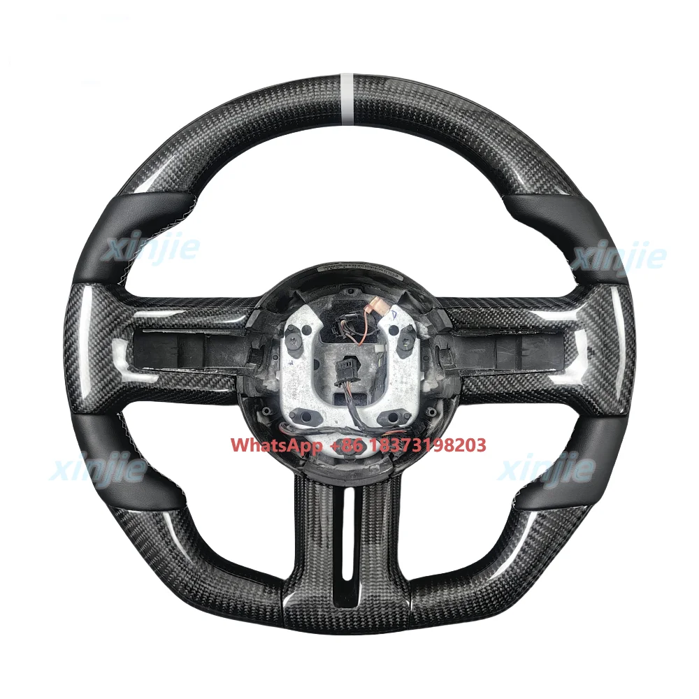 

Custom Made 100% Real Carbon Fiber Steering Wheel for Mustang 2010 2011 2012 2013 2014 Steering Wheel