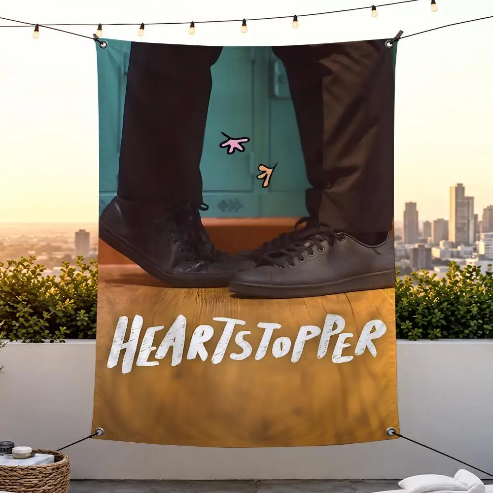 Series H-Heartstopper Flags Vertical Wall Hanging for Bedroom Dorm Living Room Party Camping Gift Decoration