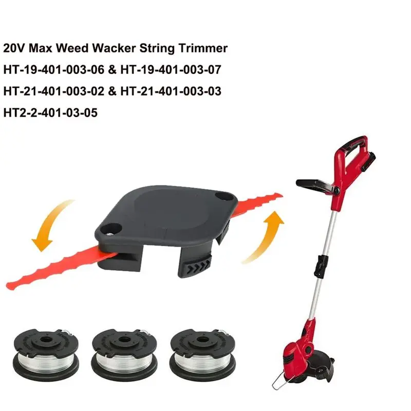 AB11-Replacement Blades For Hyper Tough 20V Max Weeder Wacker String Trimmer, Weed Eater Head HT-19-401-003-06