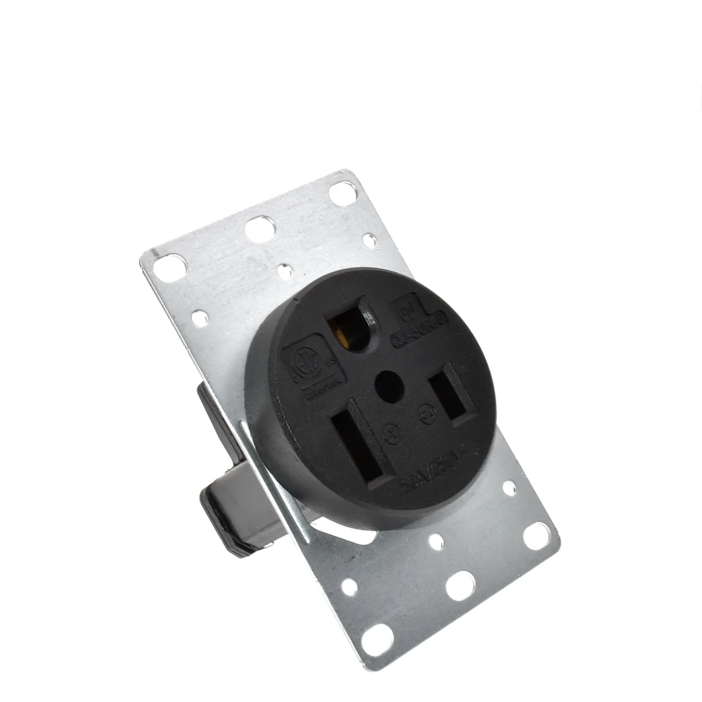 Straight Blade Angle Plug, AC Dryer Replacement Male Angle Plug, NEMA 6-50P, 50 Amp, 250V